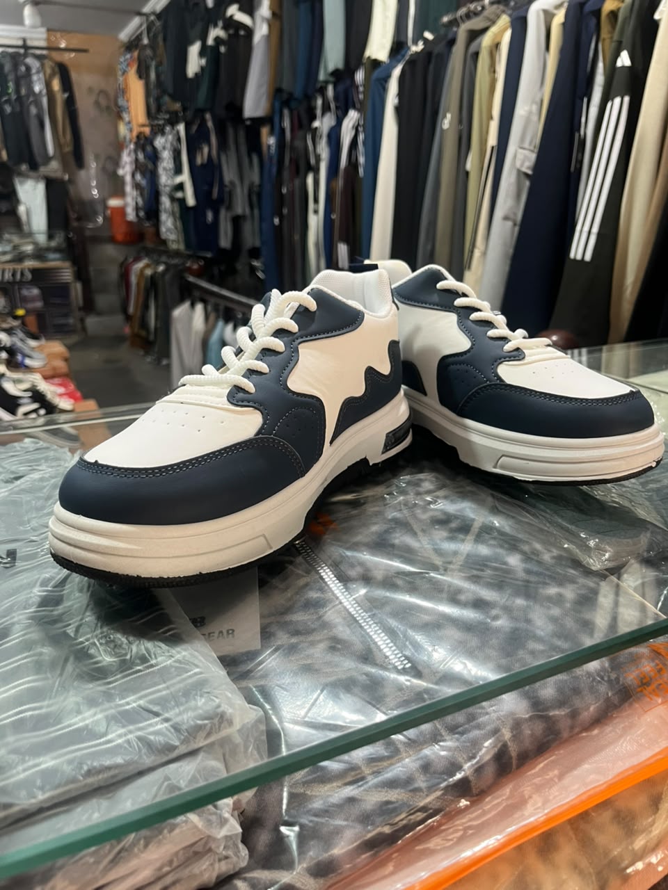 AJ Collection STAR – White & BLue Casual Sneakers 8310