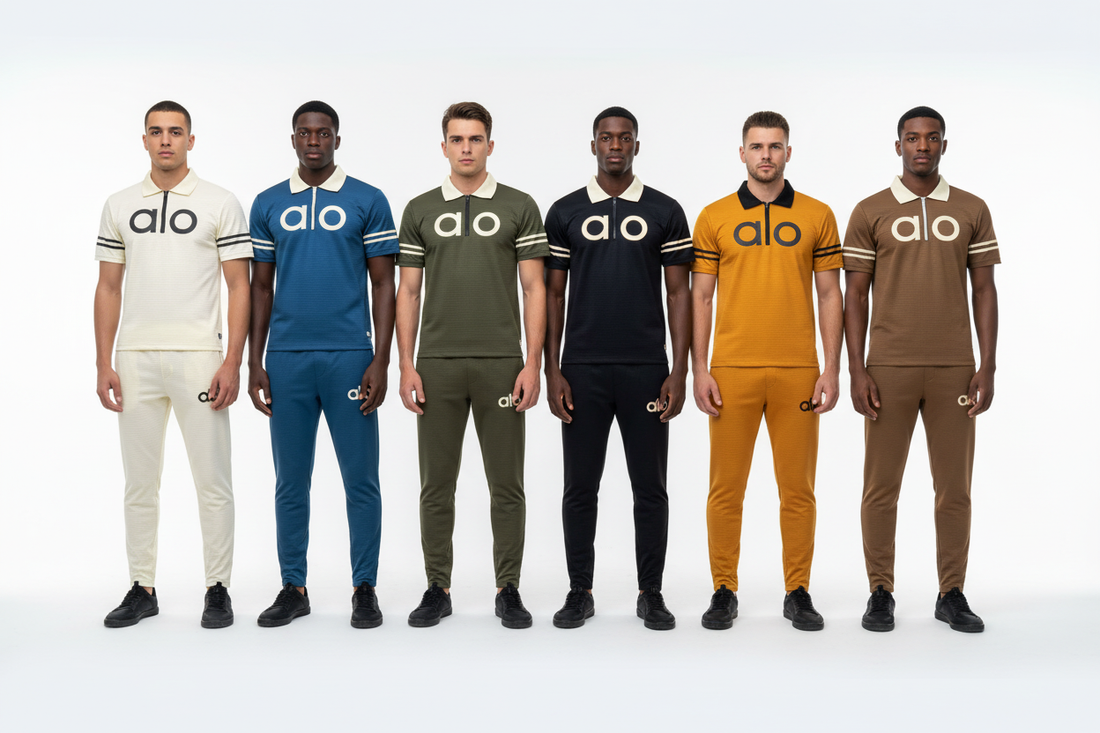 ALO Teal Tracksuit with Trousers on Model