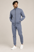 Blue-grey scuba tracksuit on male model