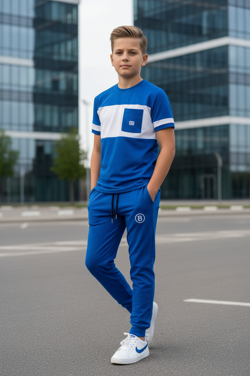 Black White Kids Tracksuit