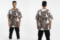 Brown Graffiti Web T-Shirt – Front & Back