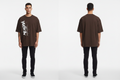 Brown Graphic Tee – Model Front & Back