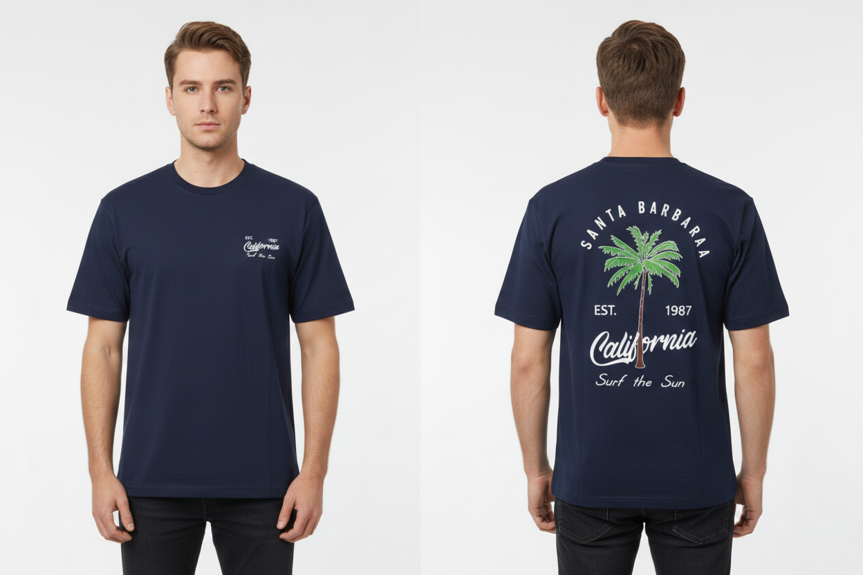 California Surf the Sun T-Shirt – Front & Back