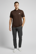 Chocolate Brown Mix Nike Polo on Model
