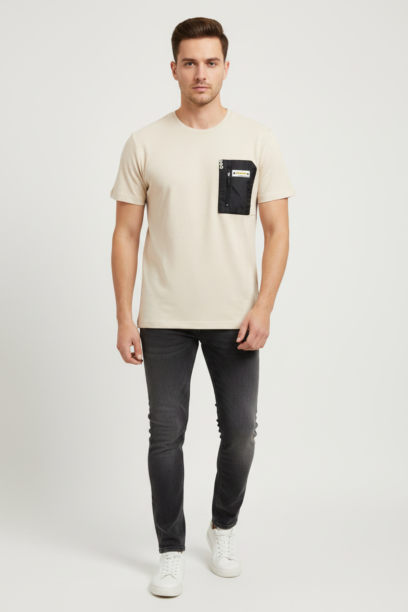 Cream Tee on Model
