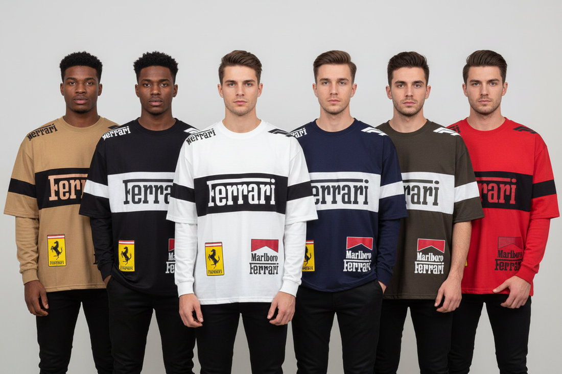 Grey Ferrari Shirt - Elbow Sleeves