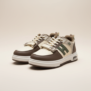 AJ Collection H WALK – Cream & Brown Casual Sneakers 8312