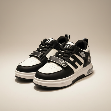AJ Collection H WALK – Black & White Casual Sneakers 8312
