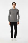 Gray Full Sleeve Polo
