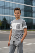 Gray White Pocket Tracksuit