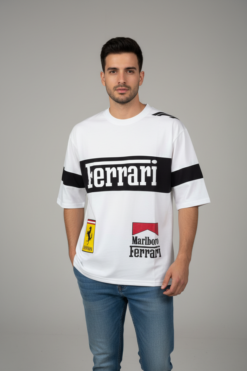 Grey Ferrari Shirt - Elbow Sleeves