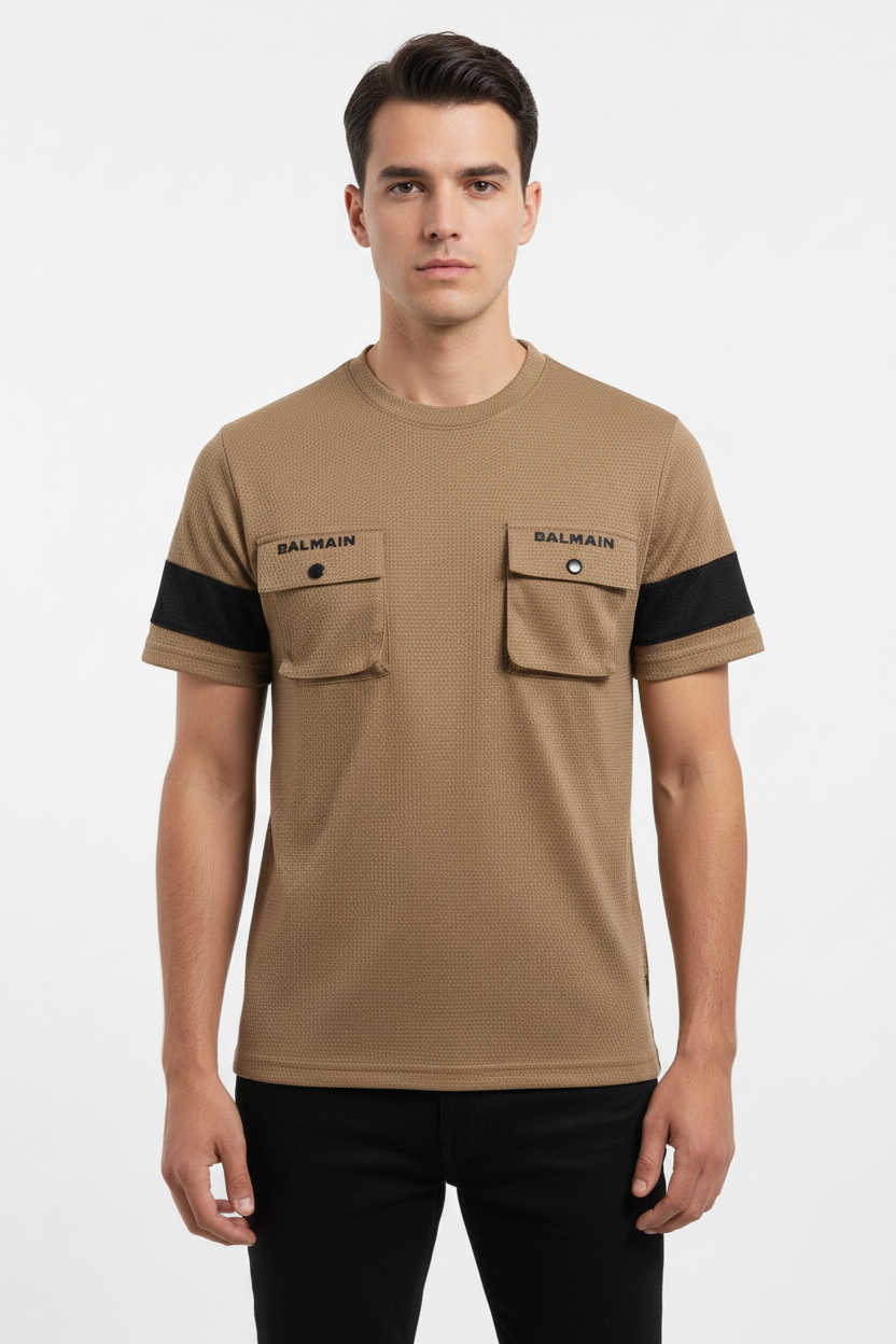 Khaki Balmain Double Pocket