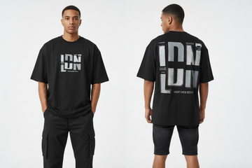 LDN Tee - Black Color Front & Back
