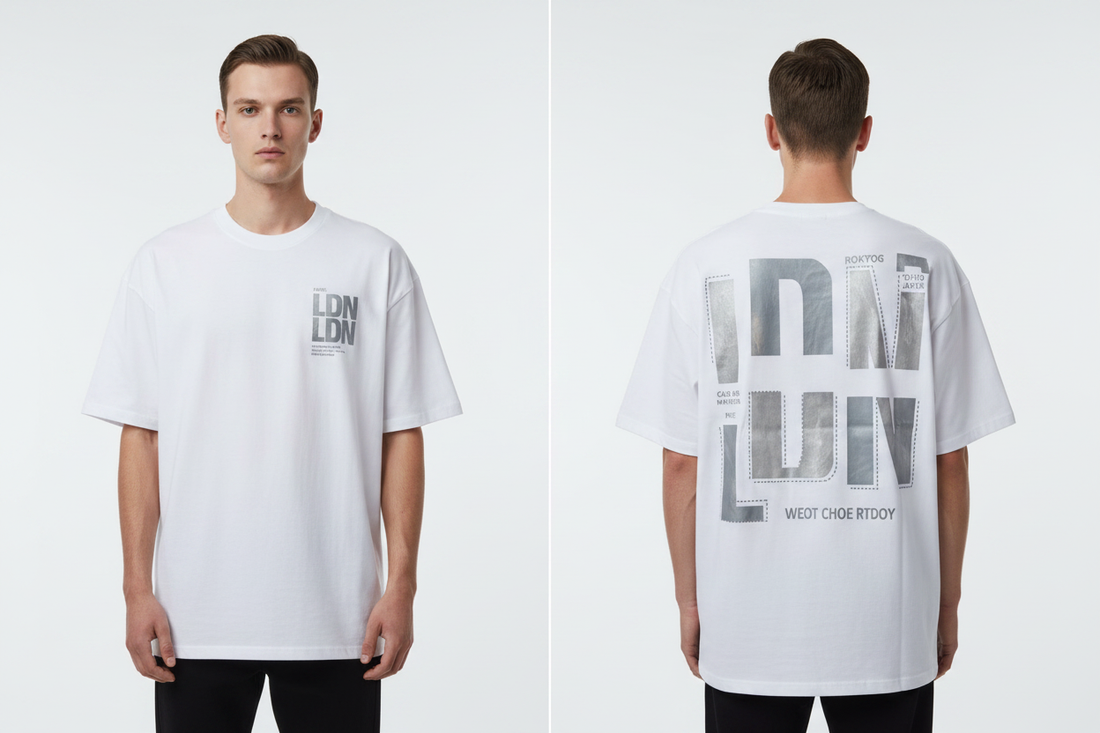 LDN Tee - Black Color Front & Back