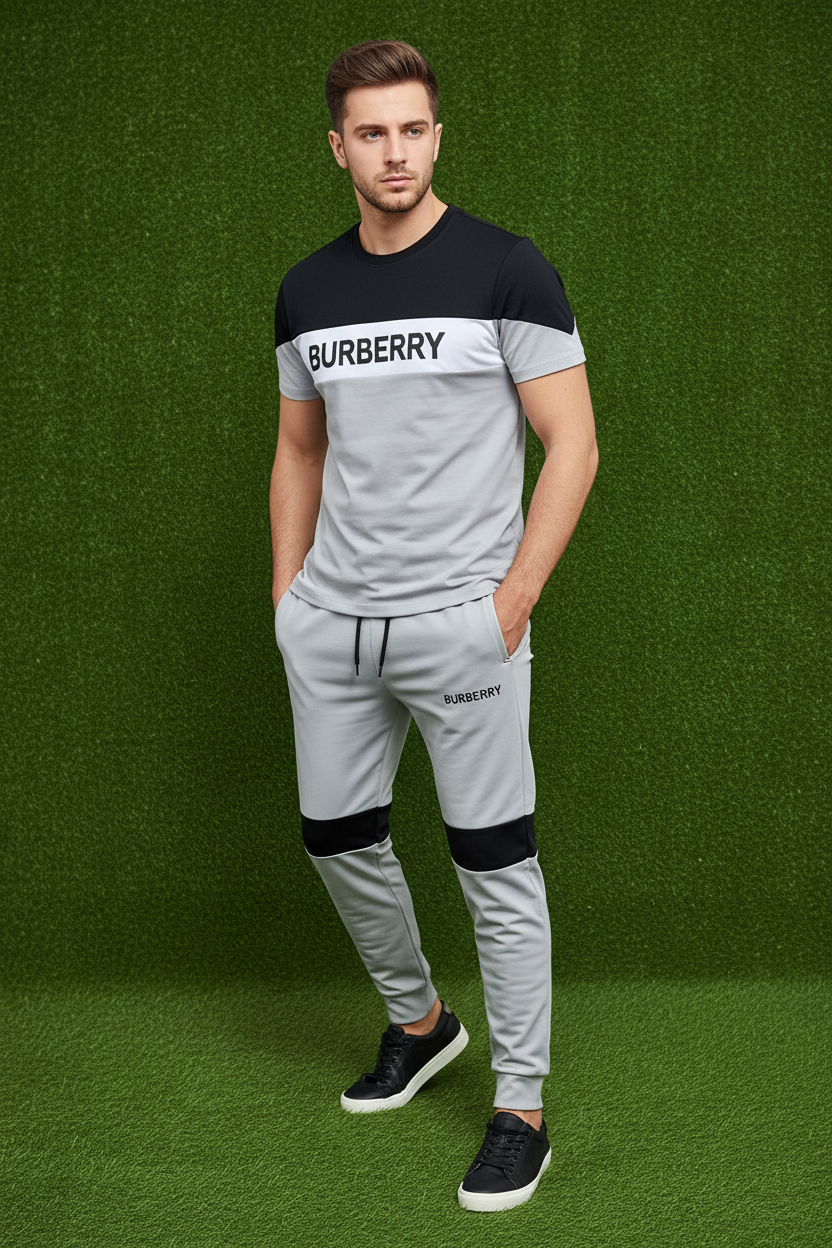 Light Grey Burberry Tracksuit