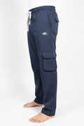 Navy Blue Cargo Pants on Model
