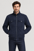 Navy jacket model shot