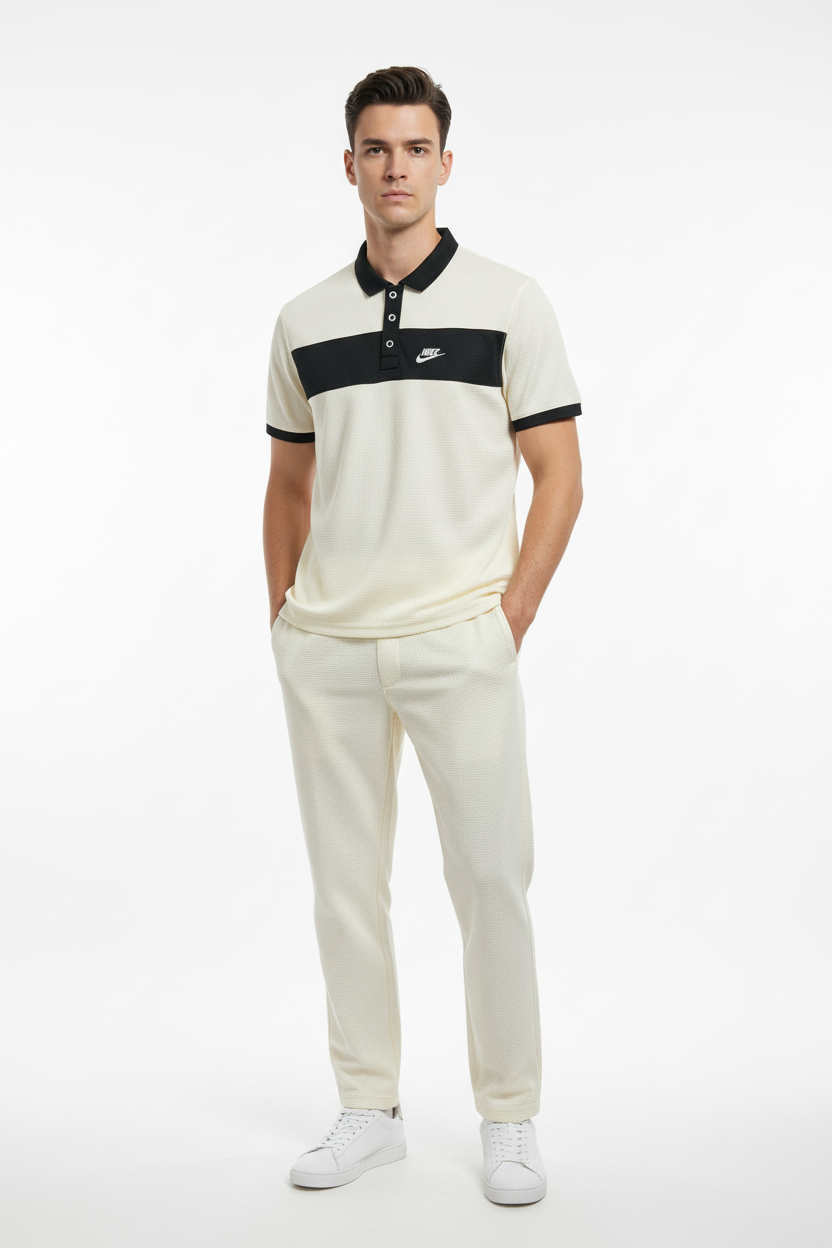 Nike Cream Full Look No Stripe Trouser