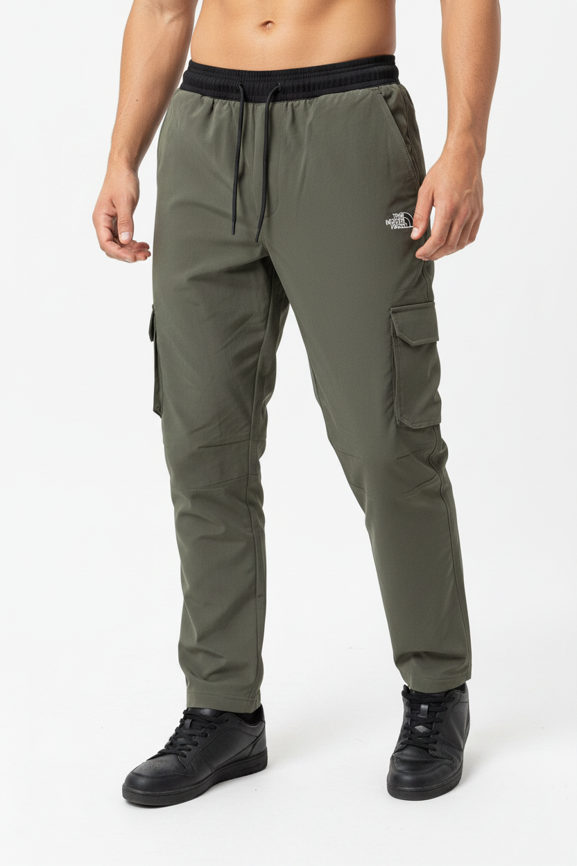 Olive Green Cargo Pants on Model
