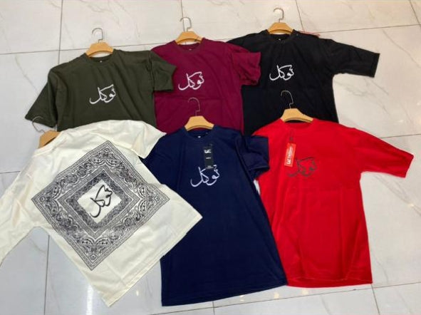 AJ Down Shoulder Cotton Jersey Shirt – Summer Collection توکل