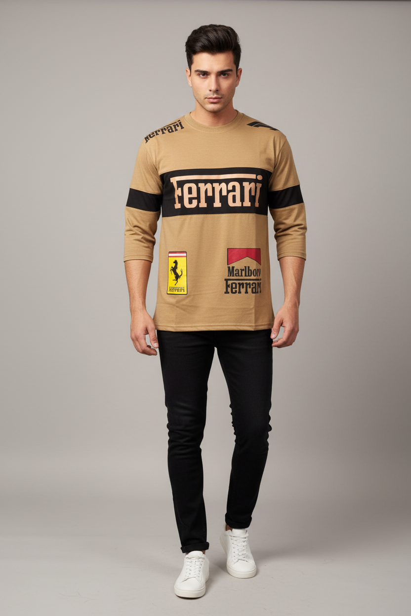 Tan/Beige Ferrari Shirt