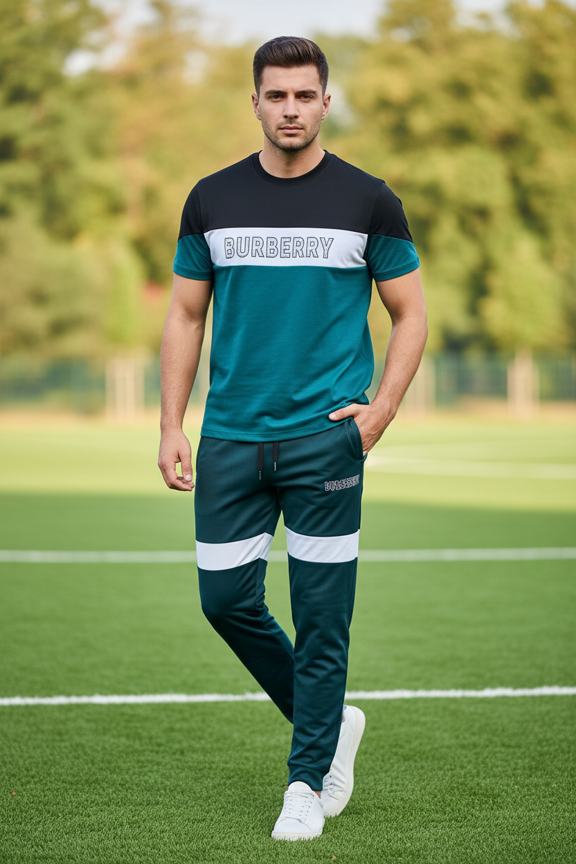 Teal Burberry Tracksuit