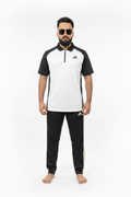 White Black Tracksuit Front