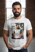White Printed Shirt on Model